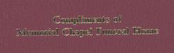 Funeral Home engraving of name of merchandise